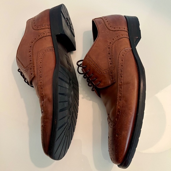 Hugo Boss Men\'s Wingtip Dress Leather Shoes Brown Size 8.5 main image 7